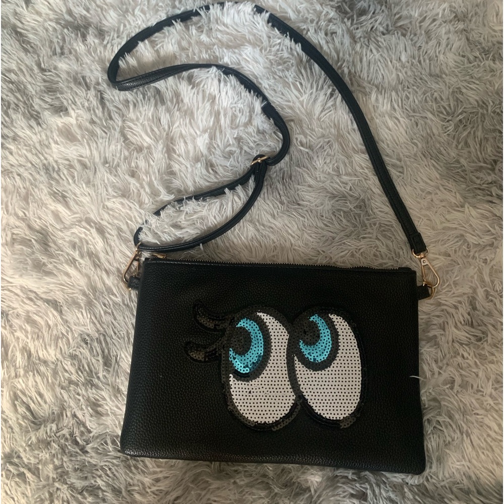Sequin eye crossbody bag